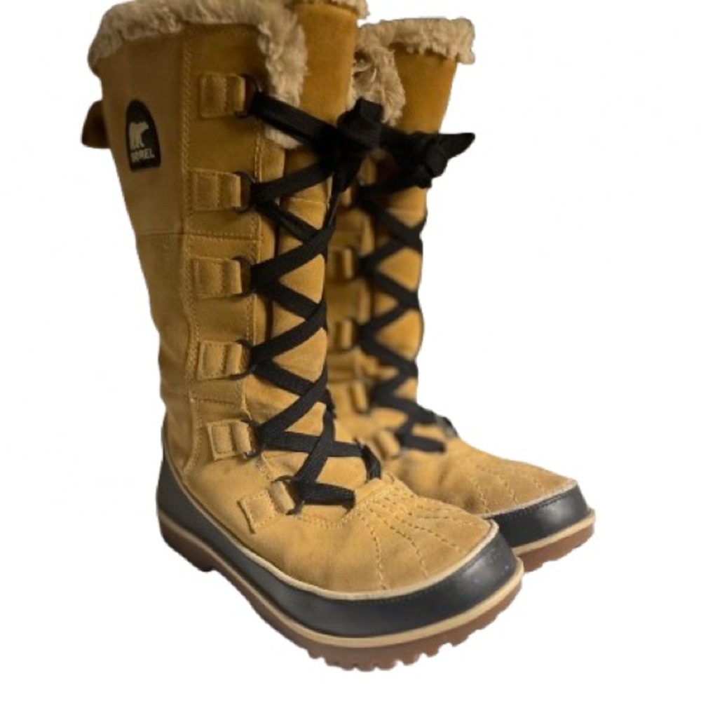 Sorel Women's Tan Lace-Up Winter Boots